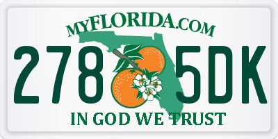 FL license plate 2785DK