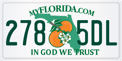 FL license plate 2785DL