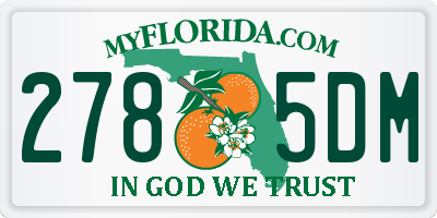 FL license plate 2785DM