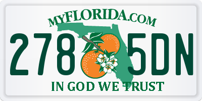 FL license plate 2785DN