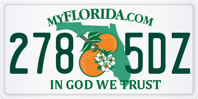 FL license plate 2785DZ