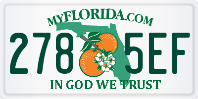 FL license plate 2785EF