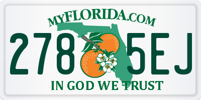FL license plate 2785EJ