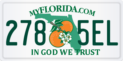 FL license plate 2785EL