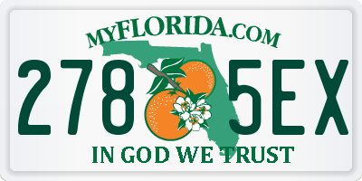 FL license plate 2785EX