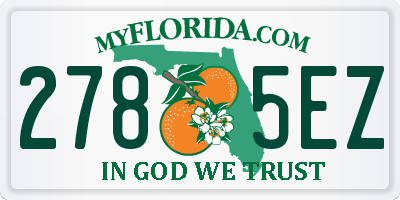 FL license plate 2785EZ
