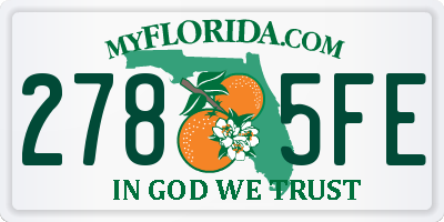 FL license plate 2785FE
