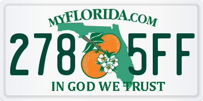 FL license plate 2785FF