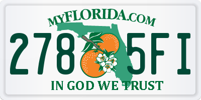 FL license plate 2785FI