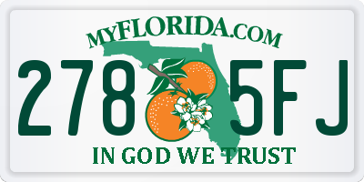 FL license plate 2785FJ