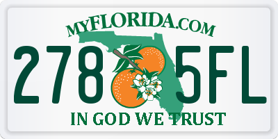 FL license plate 2785FL
