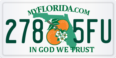 FL license plate 2785FU