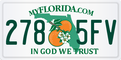 FL license plate 2785FV