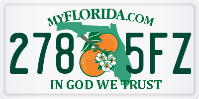 FL license plate 2785FZ
