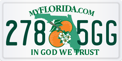 FL license plate 2785GG