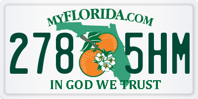 FL license plate 2785HM