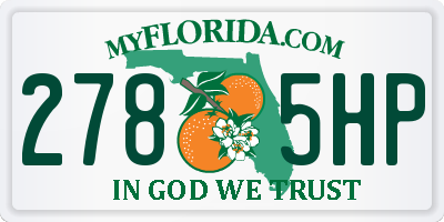 FL license plate 2785HP