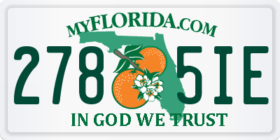 FL license plate 2785IE