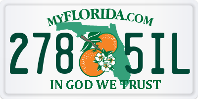 FL license plate 2785IL