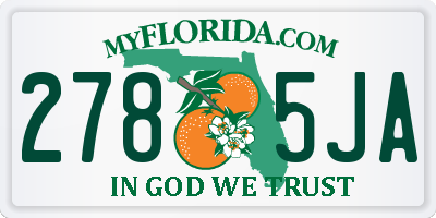FL license plate 2785JA