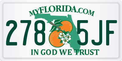 FL license plate 2785JF