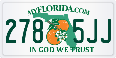 FL license plate 2785JJ