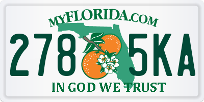 FL license plate 2785KA