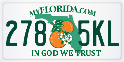 FL license plate 2785KL