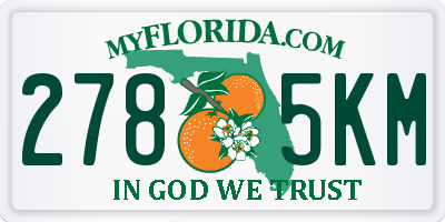 FL license plate 2785KM