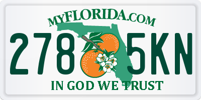 FL license plate 2785KN