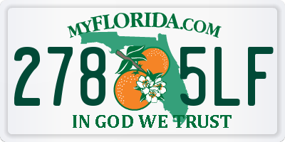 FL license plate 2785LF