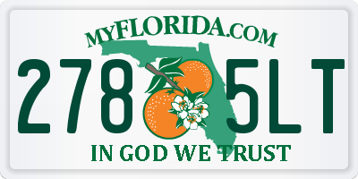 FL license plate 2785LT