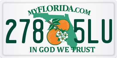 FL license plate 2785LU