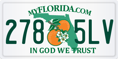 FL license plate 2785LV