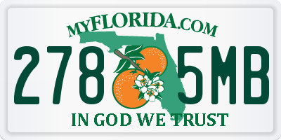 FL license plate 2785MB