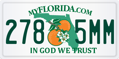 FL license plate 2785MM