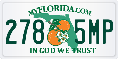 FL license plate 2785MP