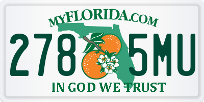 FL license plate 2785MU