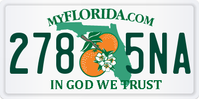 FL license plate 2785NA