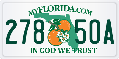 FL license plate 2785OA