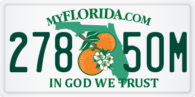 FL license plate 2785OM