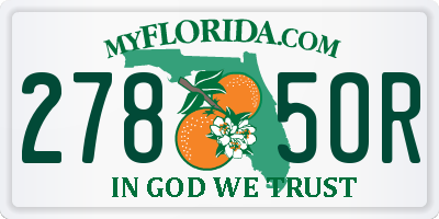 FL license plate 2785OR