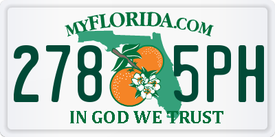 FL license plate 2785PH