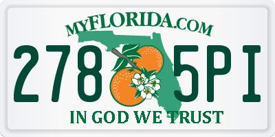FL license plate 2785PI
