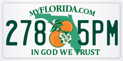 FL license plate 2785PM