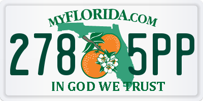 FL license plate 2785PP
