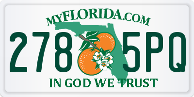 FL license plate 2785PQ