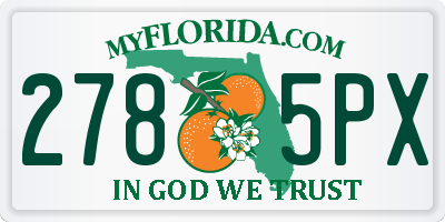 FL license plate 2785PX