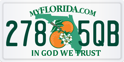 FL license plate 2785QB