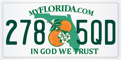 FL license plate 2785QD